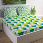 Picture of COTTON GEOMETRIC PRINT MIX N MATCH BEDSHEET FOR DOUBLE BED